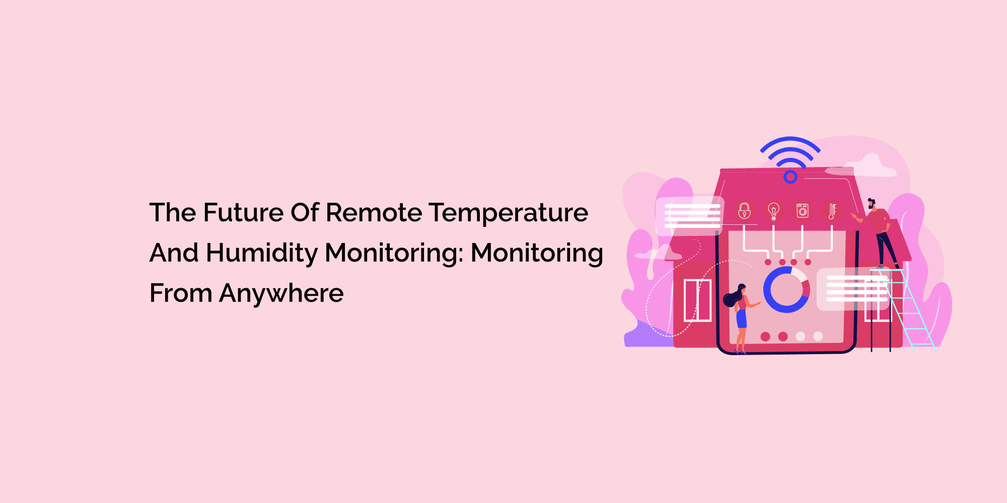 Remote temperature online and humidity monitor