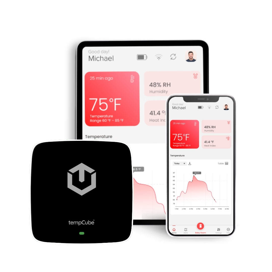 TempCube WiFi Temperature & Humidity Monitor Sensor