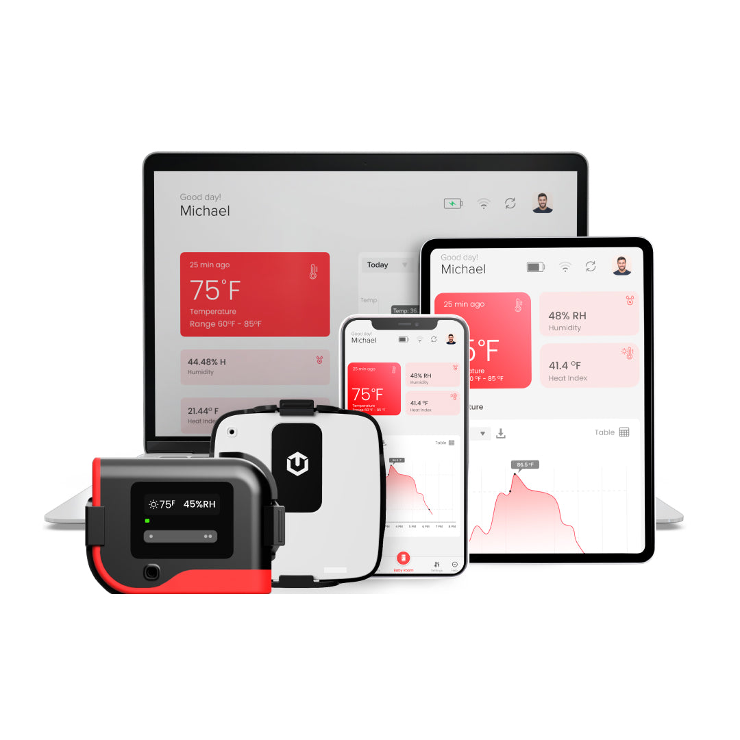 Temperature & Humidity Monitor with App on All Screens