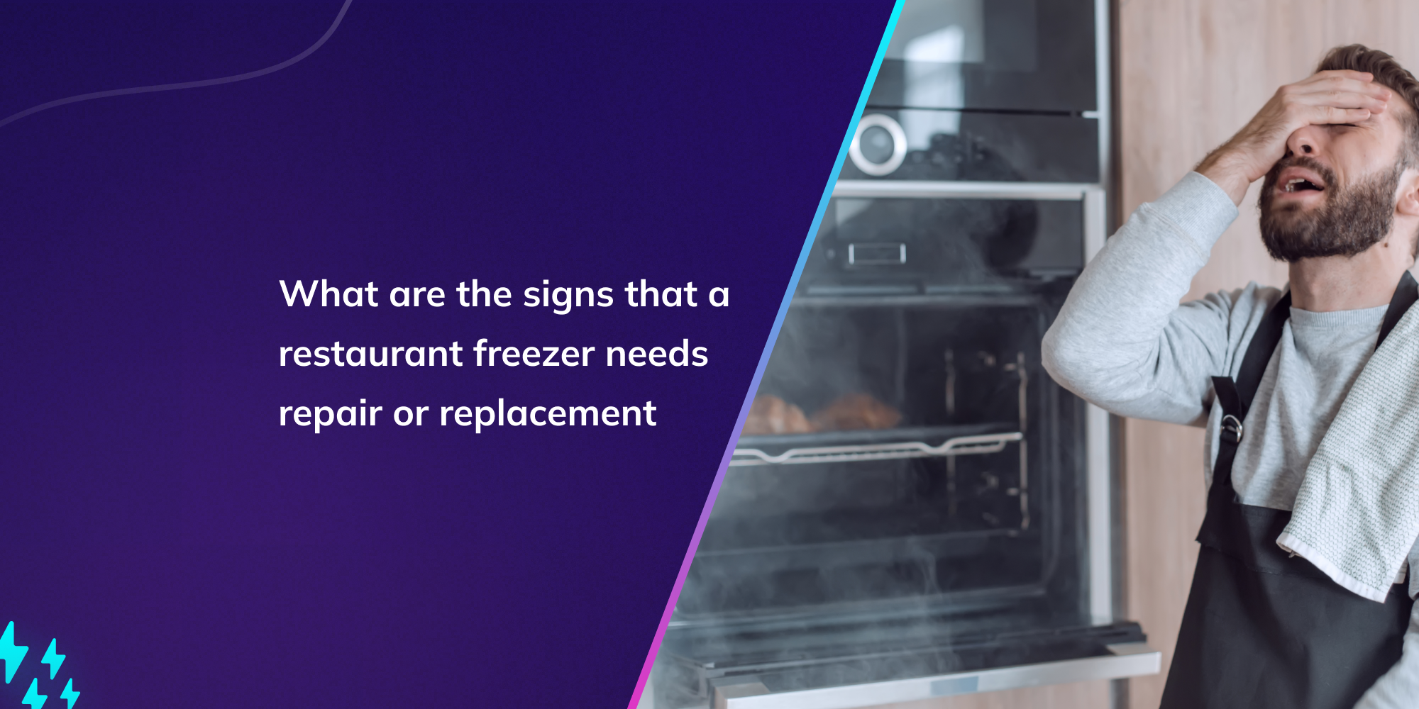 What are the signs that a restaurant freezer needs repair or replacement
