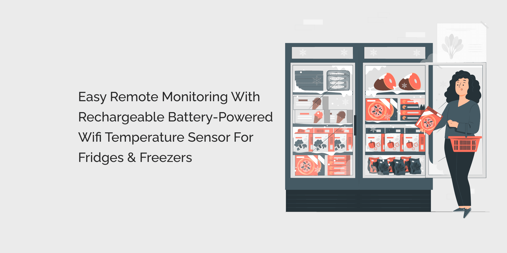 Easy Remote Monitoring with Rechargeable Battery-Powered WiFi Temperature Sensor for Fridges & Freezers