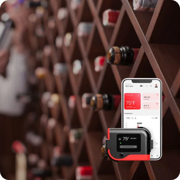 Real-Time Monitoring for Your Wine Cellar - Get Wifi Temperature & Humidity  Sensor Today – tempCube